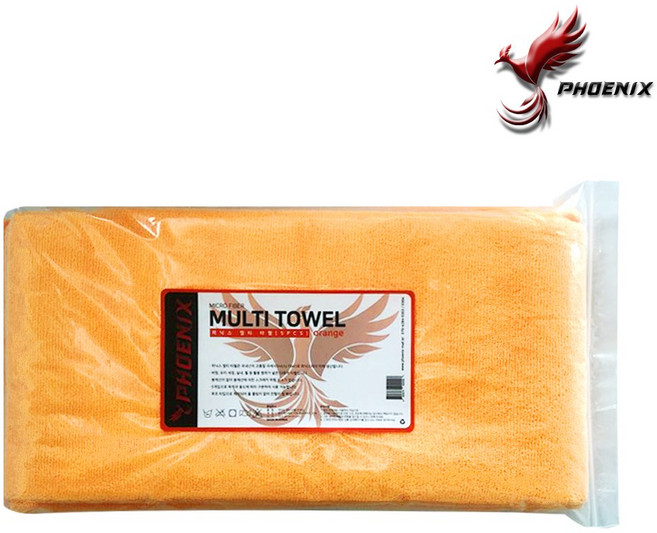 피닉스 멀티타월 40x40 5P 오렌지세차타월 세차용품 자동차용품 세차타월
