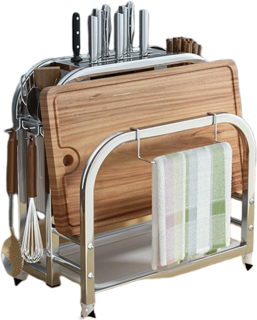 쌍천 도마 세트 헤리터 도마 거치대 칼 거치 거치대 정리대, 1개, E타입, 상세페이지 참조
