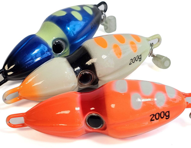 타이라바 대구라바 헤드 참돔 왕대구 딥지깅 라바스커트 야광 유동식 몬스팅, 1개, 200g, 오렌지