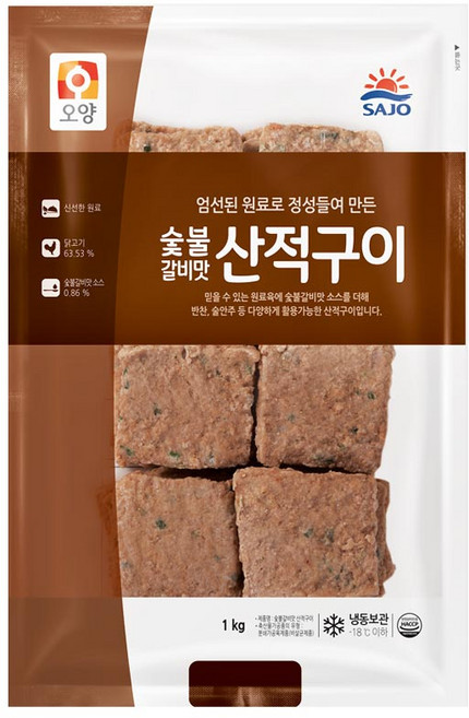 사조오양 숯불구이맛 고기산적 1kg, 2개