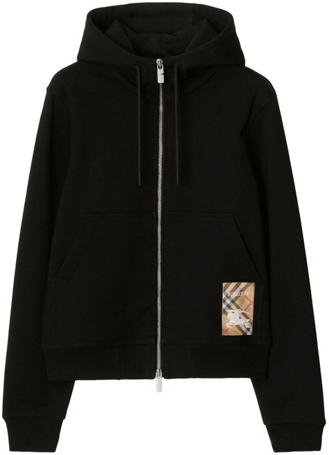 버버리 체크 라벨 후디