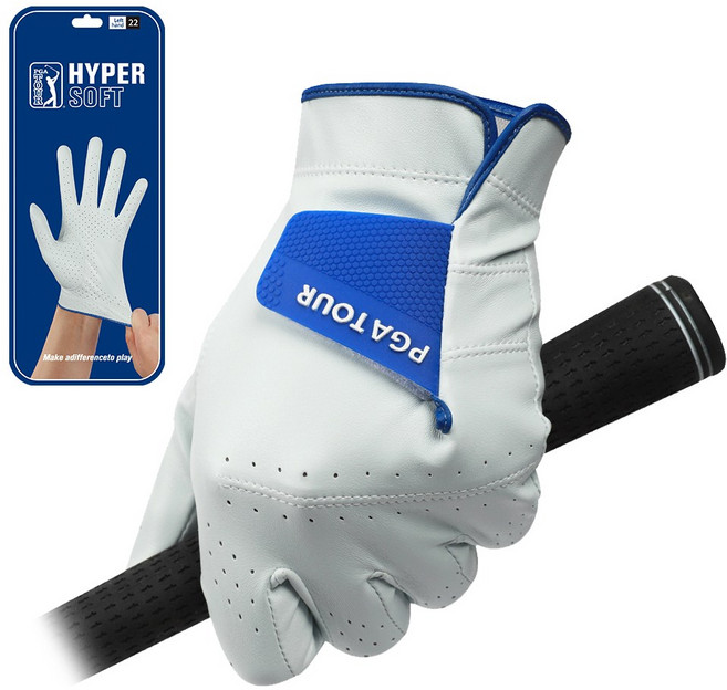 PGA투어 하이퍼소프트 기능성 합피 남성 골프장갑, 1개