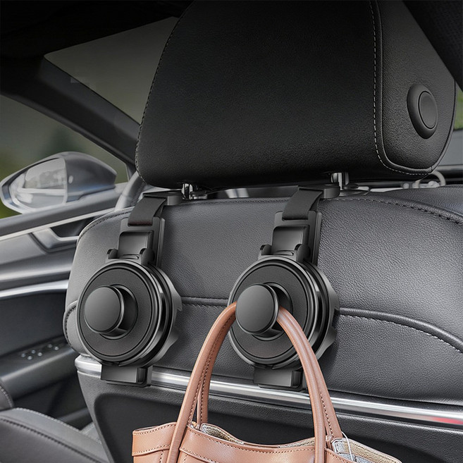 4-in-1 차량용 후크 고급 다기능 후크 접이식 휴대폰 거치대 및 컵홀더, black, 1개