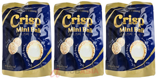 크리스피 미니 볼, 3개, 80g