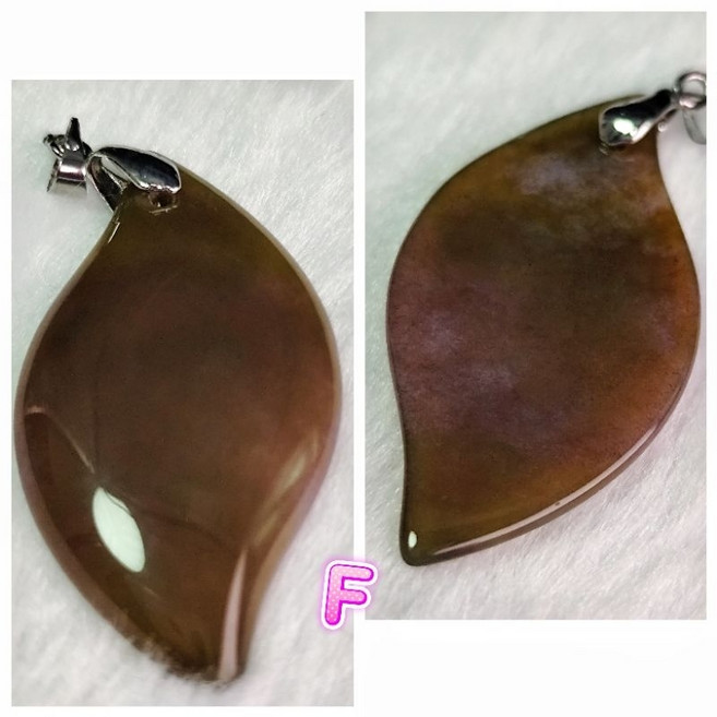 海洋瑪瑙墜子 葉片造型 提升運勢 聚財氣 淨化能量 飾品擺件 F24*46*5mm 8g