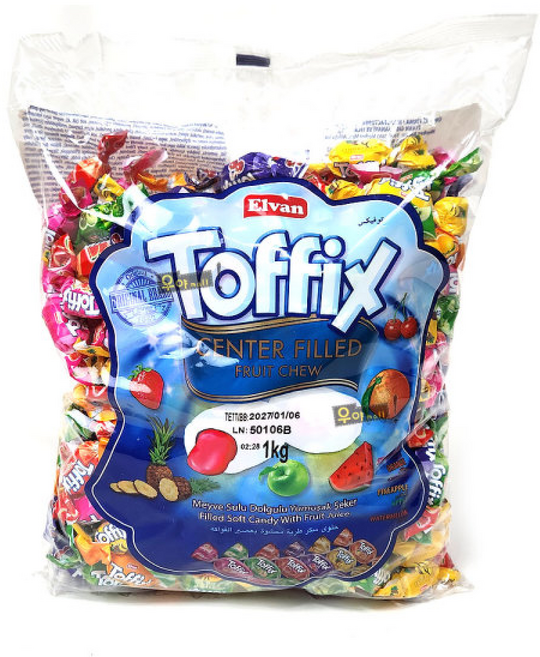 Toffix 과일 사탕 학원 학교 간식 약 대용량 선물 나눔 젤리, 1개, 1kg