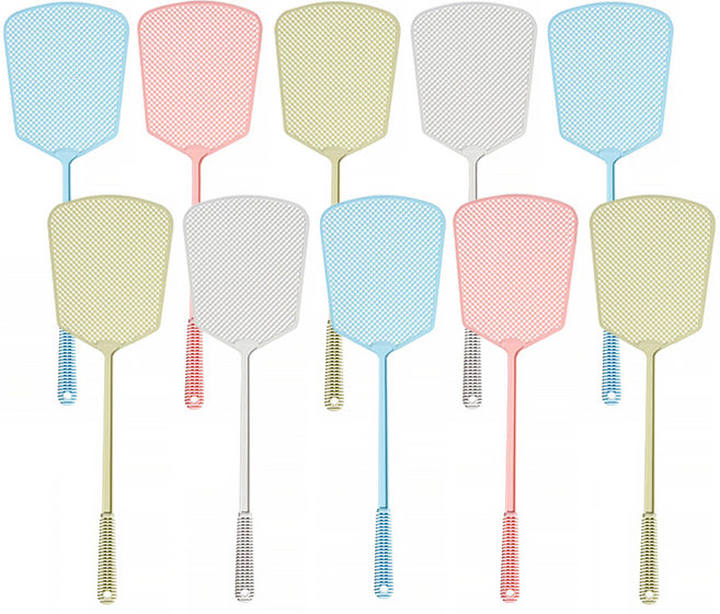 리빙로드 파스텔 큰 파리채, 랜덤색상, 10개