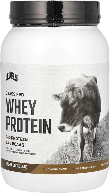 Levels 목초 사육 유청 단백질 분말 더블 초콜릿 907g(2lb), Levels목초사육유청단백질분말더블초콜릿907g2lb, 907g, 1개 - 쿠팡