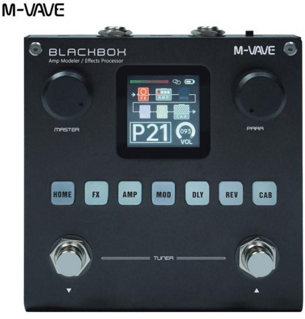 M-VAVE BLACKBOX 다기능 기타/베이스 이펙트 페달 이펙터 80개의 편집 가능한 프리셋 6개의 이펙트 모듈, 1개