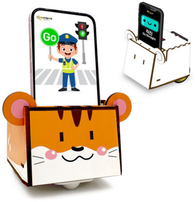 [프리미엄 우드공작 시리즈]이미지 코딩 로봇 햄봇 만들기, 1.화이트UV