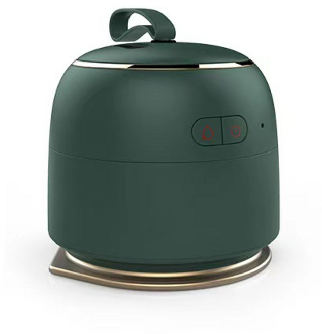 [여행 필수품] ZITONG 무선 USB 충전식 미니 핸디형/스탠드 스팀다리미 (파워 뱅크로 사용 가능), 레트로 그린