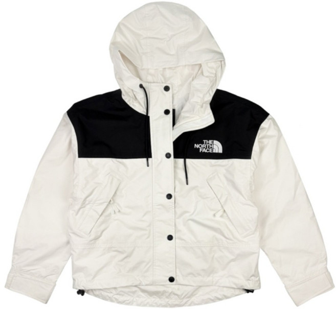 The North Face 女 運動連帽外套 防潑水 米黑