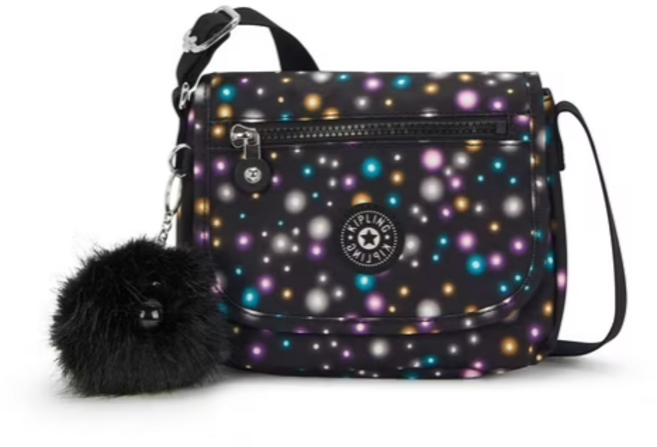 Kipling 側背包 點點印花設計, 彩色光點
