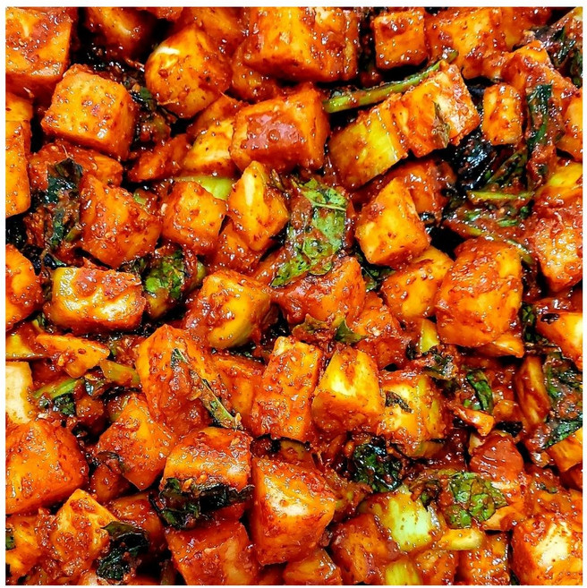 전라도 꽃 김치 수제 국물 깍두기 전라도김치 수제김치 국내산김치 전라도맛있는김치 당일제조, 2kg, 1개