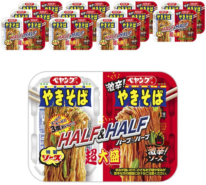 페양구 특제소스 야끼소바 아주 매운 소스 초 곱빼기 하프 &, 12개