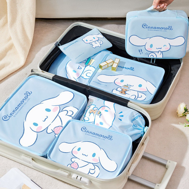 산리오 여행용 캐리어 정리 보관 가방 파우치 7종세트