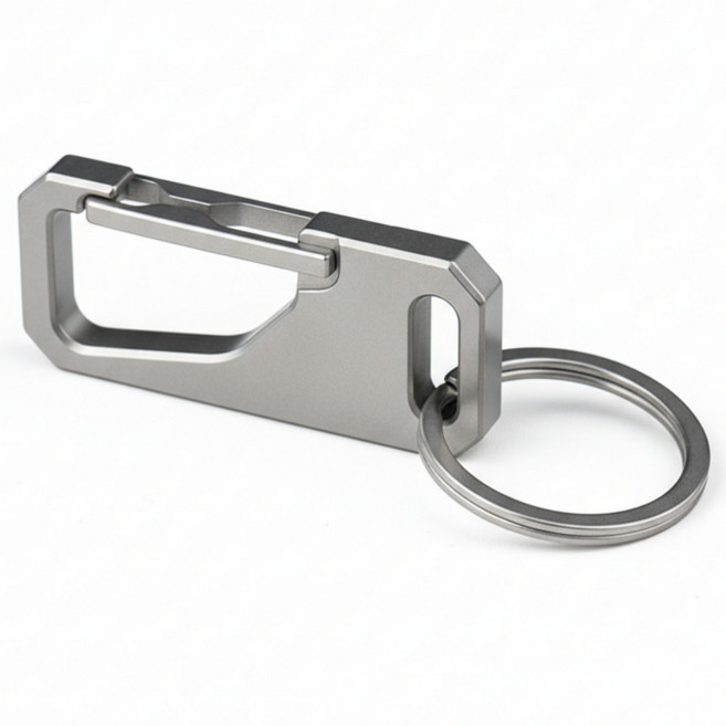 디자인리플렉스 다용도 티타늄 카라비너 키링, 고리형(기본), 1개