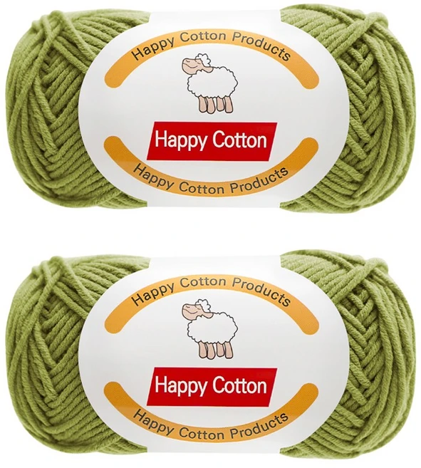 해피코튼 45gx2볼 or 5볼 아기옷 인형 소품뜨기 좋은실 (코튼 60+아크릴28+레이온12), 757, 2개 - 쿠팡