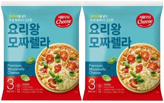 서울우유 요리왕 모짜렐라 240g x 2개, 480g, 1세트