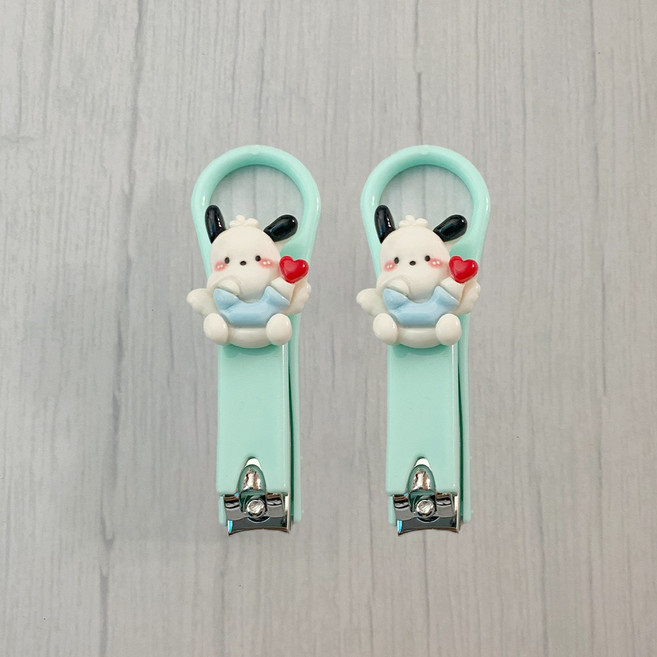 휴대용 베이비엔젤 캐릭터 손톱깎이세트, 2개, 포차코