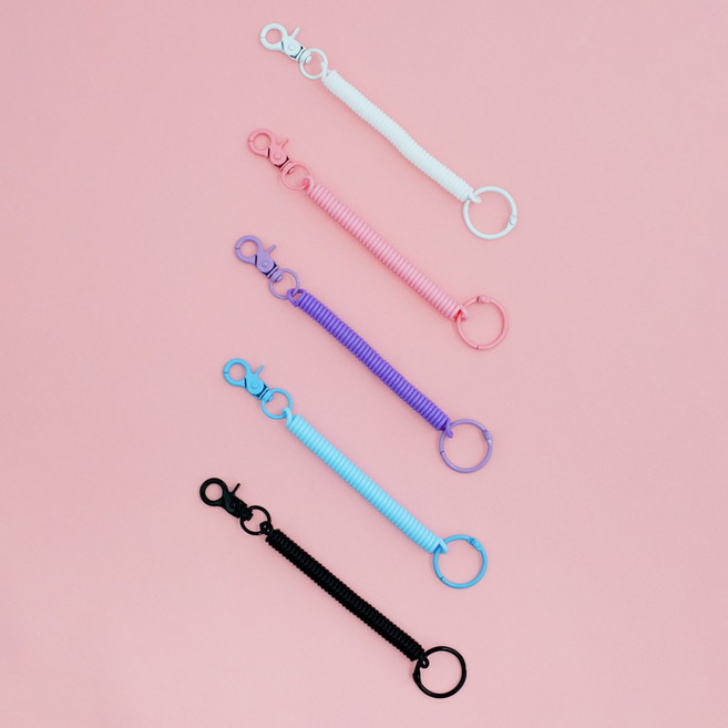 ver.3 다기능 스프링 집게줄 간호사 가위 걸이 가위줄 널스포켓 주머니 간호사용품, 화이트, 1개