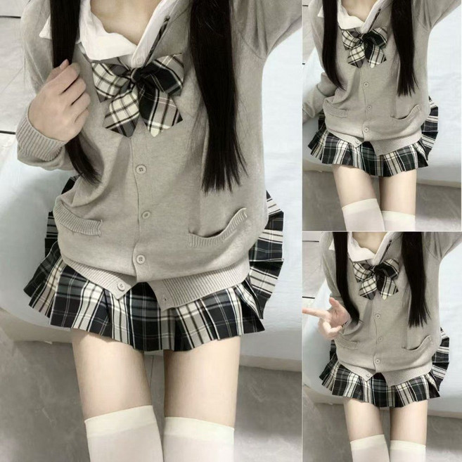 일본여고생 세라복 일본교복 코스프레 스쿨룩 가디건세트