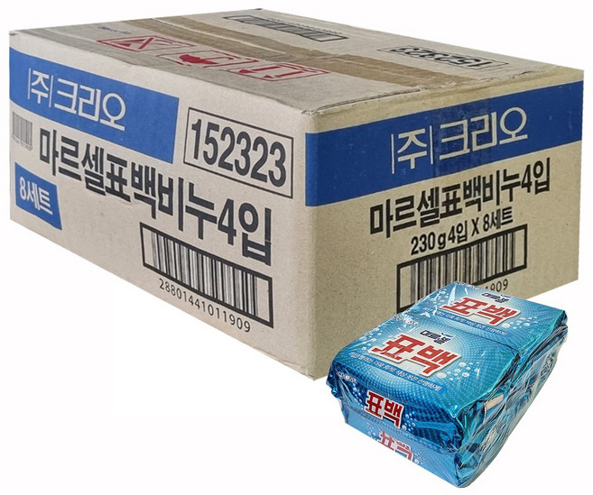 크리오 마르셀 표백 세탁비누 1박스(230g32개입), 단품, 32개