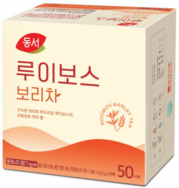동서 루이보스 보리차, 1.5g, 50개입, 1개