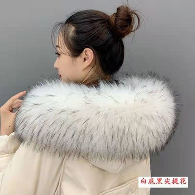 狐狸毛圍脖 仿毛皮草圍巾 女秋冬季韓版 加厚保暖圍脖