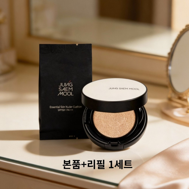 정샘물 에센셜 스킨 누더 쿠션 본품 14g + 리필 14g 세트, 엔라이트, 1개