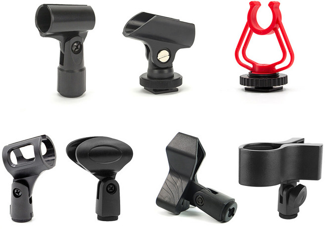 마이크 홀더 7종 콘덴서 다이나믹 스탠드 삼각대 거치대 설치 쇼크마운트 집게, 5)마이크홀더D(AC-M14), 1개