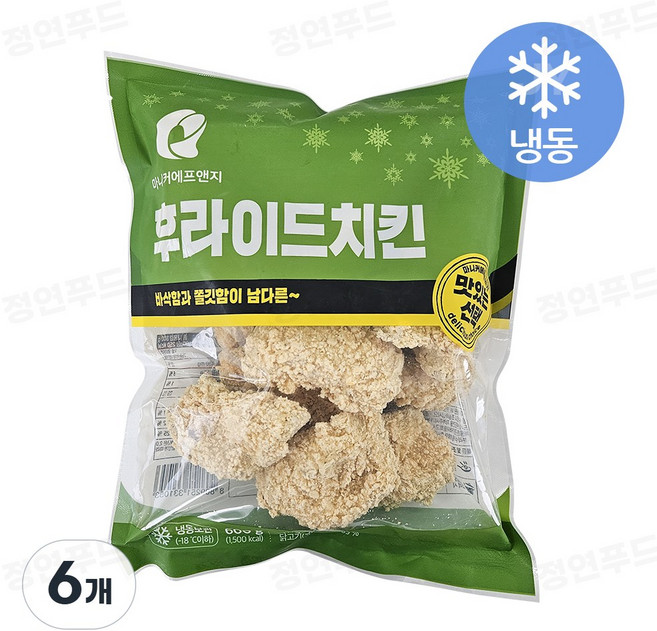 마니커에프앤지 후라이드치킨, 600g, 6개