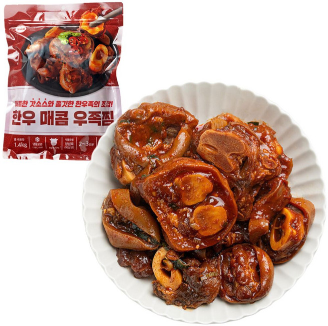 갓셰프 한우 매콤 우족찜, 2개, 1.4kg