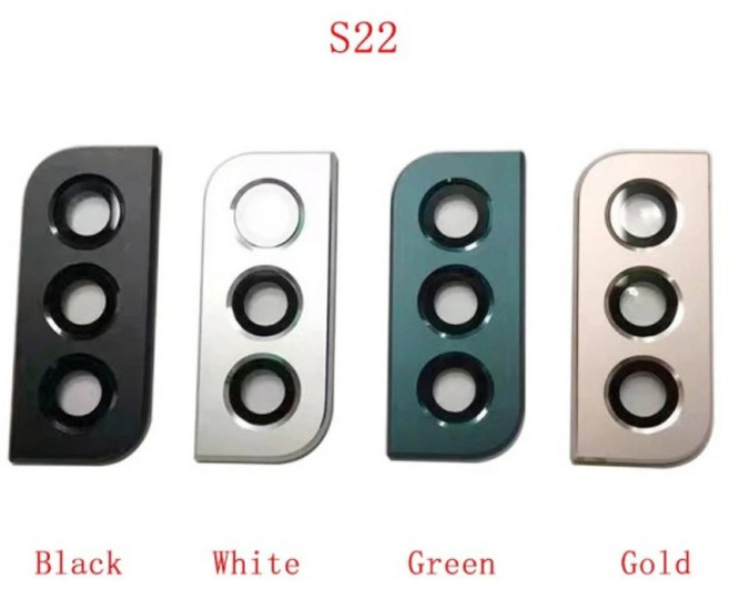 프레임 거치대 포함 후면 카메라 렌즈 유리 삼성 호환 S22 플러스 울트라 수리 부품, 1개, 02 S22 Green