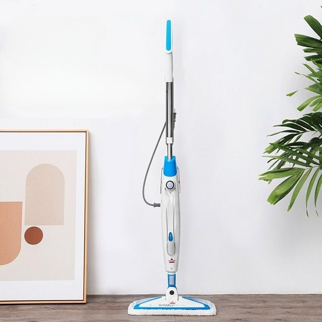 Bissell 스팀청소기 화이트 살균 청소기, 걸레포 6개