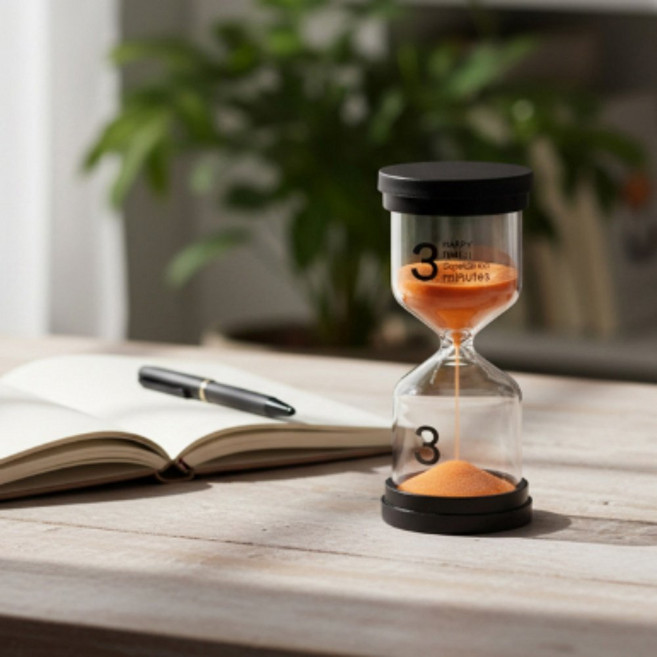 3분 모래시계 강화유리 양치 타임 타이머 주방 요리, 상세페이지 참조