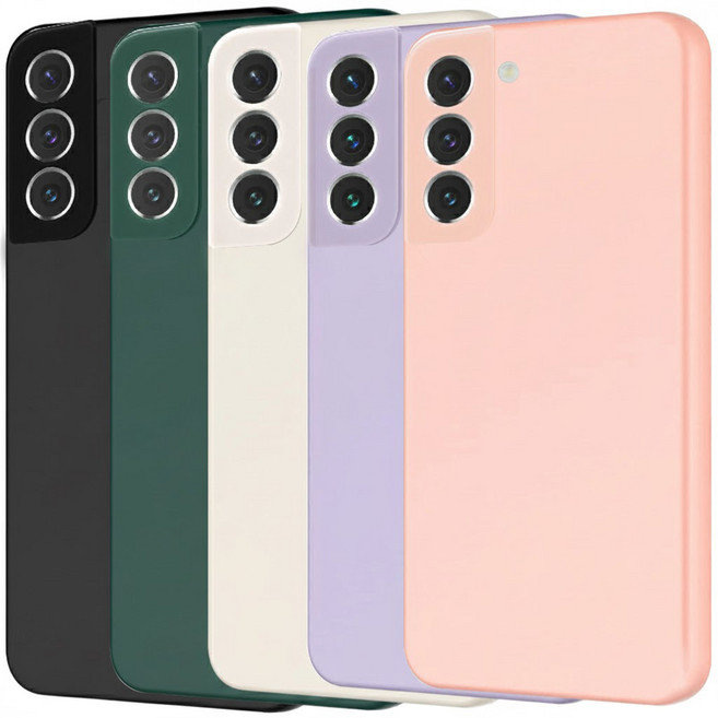 NEXTMOBILE 갤럭시S21 카메라 보호 풀커버 사각 컬러 젤리 휴대폰 케이스 2개