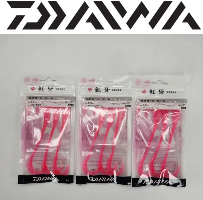 다이와 코우가 컬리빔 타이라바 웜 3팩, 3개, 16.22g, 8. 글로우 핑크 - 쿠팡