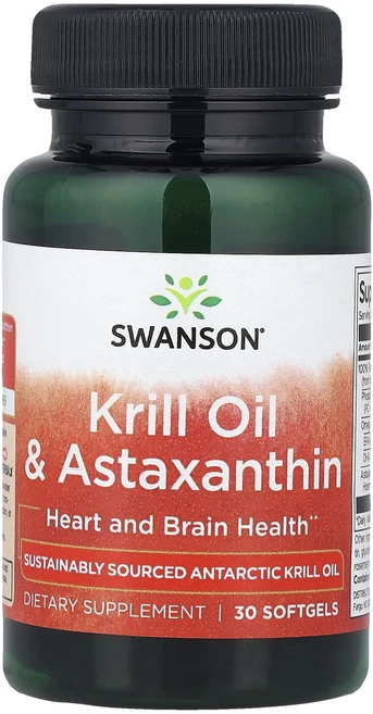 Swanson 크릴 오일 & 아스타잔틴 소프트젤 30정, Swanson 크릴 오일  아스타잔틴 소프트젤 30정, 1개 - 쿠팡