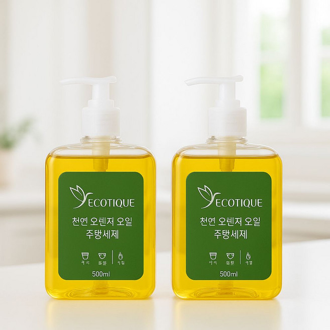 에코띠끄 천연 오렌지 오일 주방세제, 500ml, 2개
