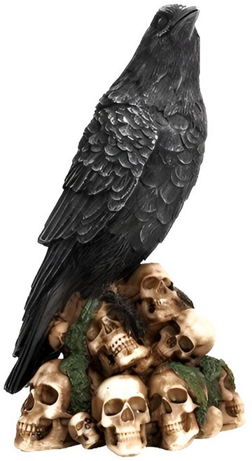 고딕 블랙 고양이 오브제 까마귀 해골 인테리어 장식 레진 조형 소품
