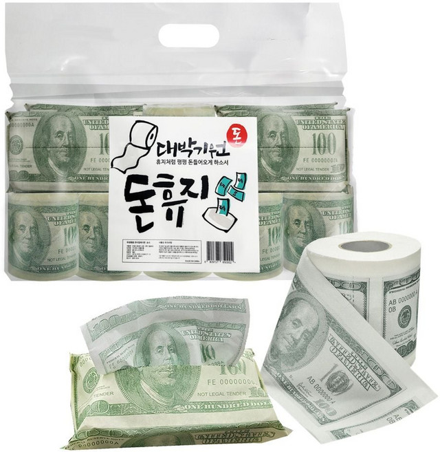 대박기원 돈휴지 집들이선물세트 달러티슈 6 넵킨 4개 cof*068lB, 1개