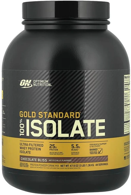Optimum Nutrition Gold Standard 100% Isolate 초콜릿 블리스 1.36kg(3lbs) OPN-06092, 1개, 1.36kg - 쿠팡