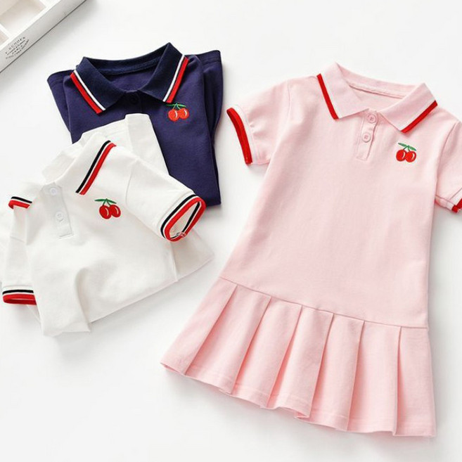 [앙디] O원피스 테니스체리 (OC242)_(아동복 유아복 여아용 여름원피스 여아의류 시원한원피스 반팔 카라 피케이 피케 바캉스원피스)