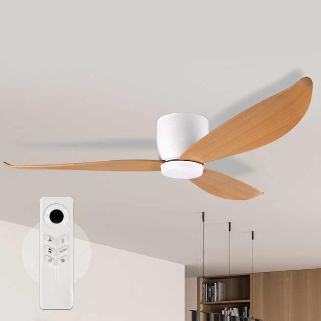 연하 저소음 천장실링팬 52인치 리모컨 포함 무상A/S 2년 모터 5년 보장, 우드