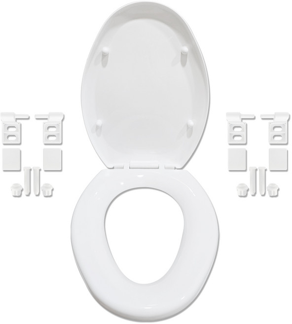 하드 변기커버 O형 (설치부속1+1), 1개, 화이트