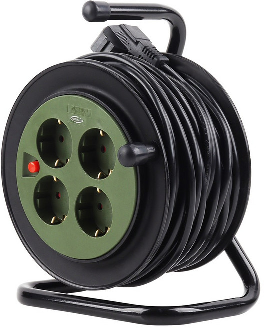 넷메이트 릴선 전기 연장선 리드선 20m NM-SCR, 1개, 다크그린