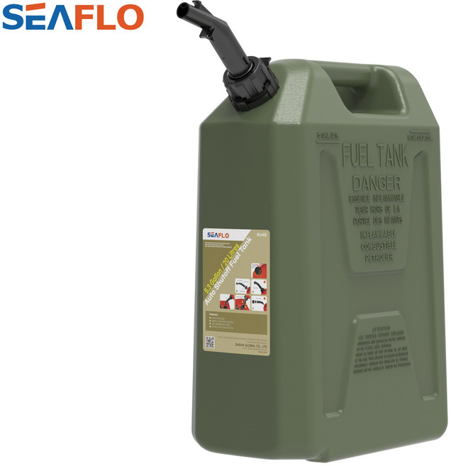 씨플로 오리지날 제리캔 등유통 캠핑기름통 카키 20리터, 1개