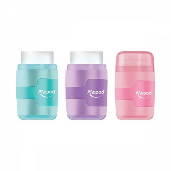 마패드 커넥트 파스텔 2홀 연필깎이 2홀 지우개 랜덤, 색상랜덤 발송