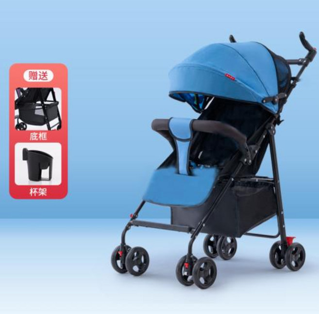 0~36개월 사계절 통풍 유모차 휴대용 접이식 아기 유모차 바람막이 방충망 포함, 14)스탠다드